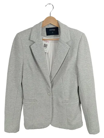 Bonobo Blazer Damen Grau Gr. M 38 Business Klassisch Strukturmuster Langarm