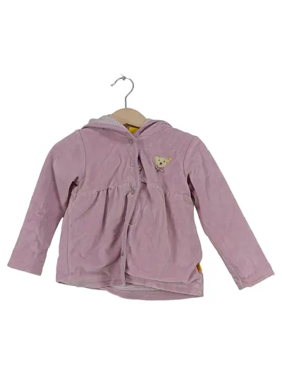 Steiff Cordjacke Mädchen Gr. 80 Rosa Kapuze Teddybär Nicki
