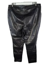 Alba Moda Skinny Lederhose Damen 48 Schwarz Kunstleder Elegant Party 2