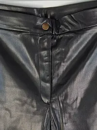 Alba Moda Skinny Lederhose Damen 48 Schwarz Kunstleder Elegant Party 3