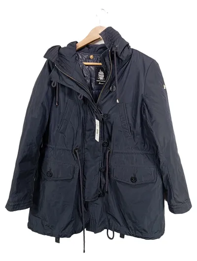 Marina Yachting Parka Damen Jacke Gr. 46 Blau Kapuze Maritim