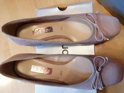 Gabor Damen Ballerinas Pumps Rosa Gr. 37,5 Lackleder Schleife Elegant