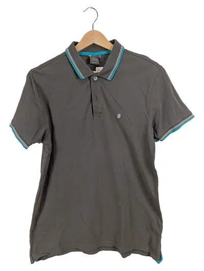 COVERI Moving Herren Poloshirt Gr. L Grau Baumwolle Regular Fit