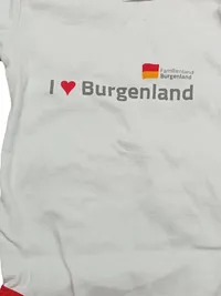 DIMO Organic Baby Body I Love Burgenland Gr. 74 Weiß Rot 2