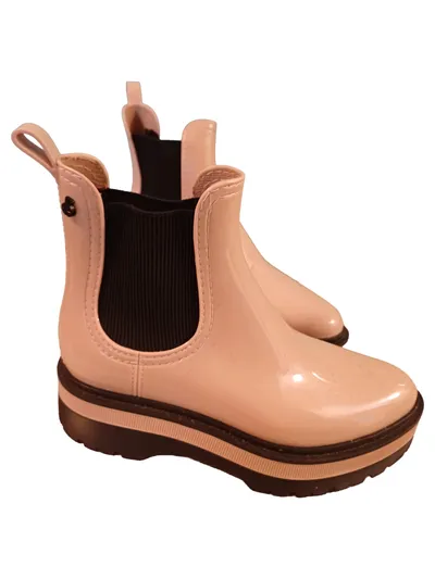 Lemon Jelly Chelsea Gummistiefel Damen Gr. 38 Beige Slip-On PVC