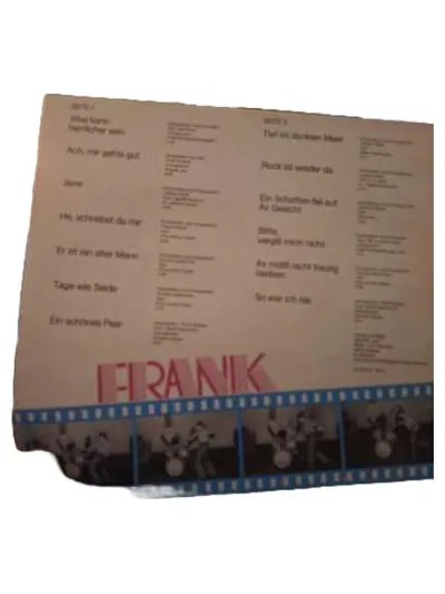 Frank - AMIGA Stereo 8 55 378 Vinyl LP Album Schlager DDR