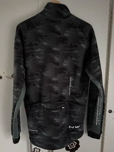 Northwave Radjacke Herren XL Camouflage Grau Fahrrad Langarm Trikot