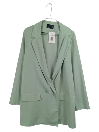 ASOS Design Damen Blazer Gr. 36/S Hellgrün Langform Modern Business