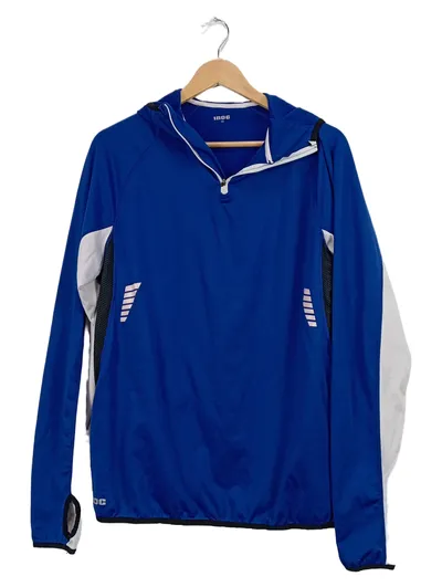 INOC Funktionsshirt Kapuze Herren Gr. 54/XXL Blau Sport Laufshirt