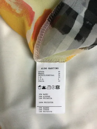 Aldo Martins Damen Sommerkleid Gr. 36 Mehrfarbig Gestreift Abstrakt