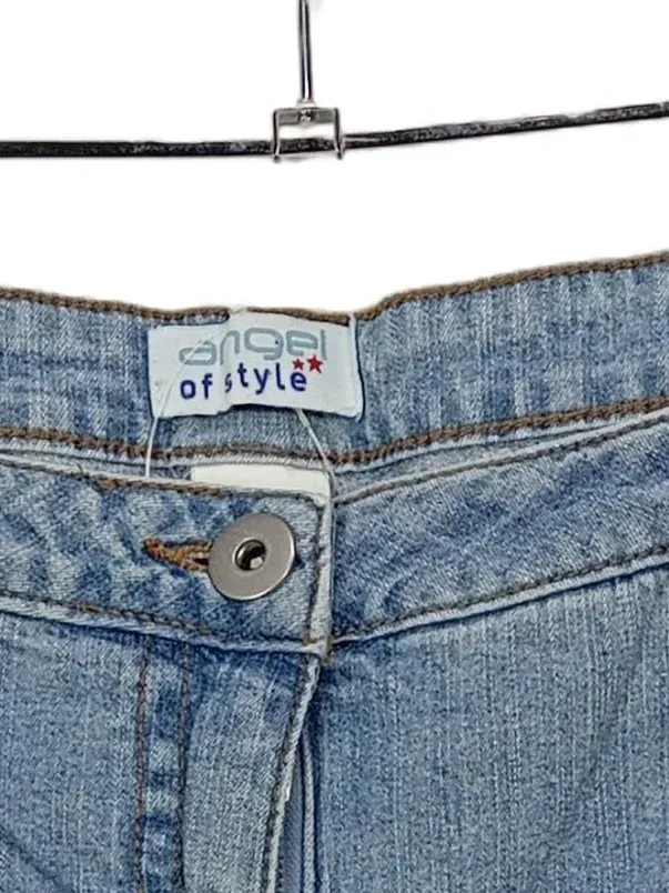 Angel of Style Damen Jeans Shorts Bermuda Spitze Gr. 48 Blau 4
