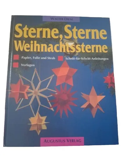 Sterne Sterne Weihnachtssterne Walter Diem Bastelbuch Papier Stroh Anleitungen