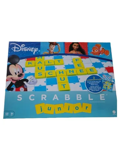 Mattel Scrabble Junior Disney Brettspiel Kinder Wortspiel ab 6 Jahre