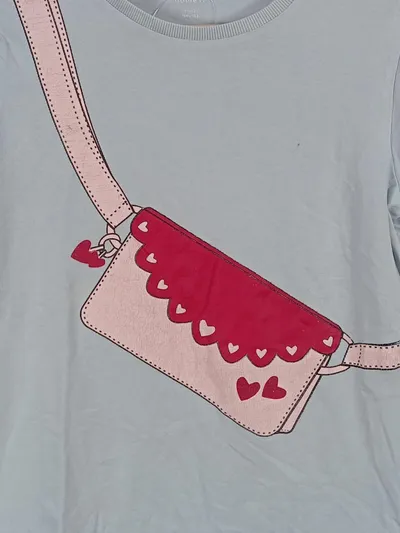 Name It T-Shirt Mädchen Gr. 146 Grafik Print Blau Kurzarm Baumwolle