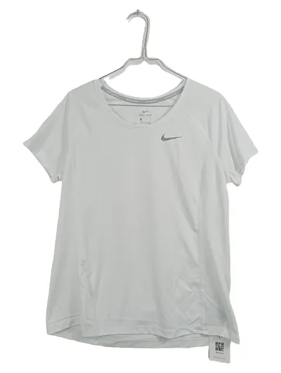 Nike Dri-Fit Damen Sport Shirt Running T-Shirt Weiß Gr. L