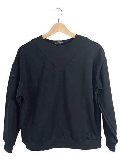 LCW Casual Damen Pullover Rippstrick Langarm Schwarz Gr. S
