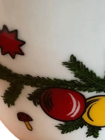 Tirschenreuth Bavaria Porzellan Weihnachtsschale Schälchen Kerze Tannenzweig