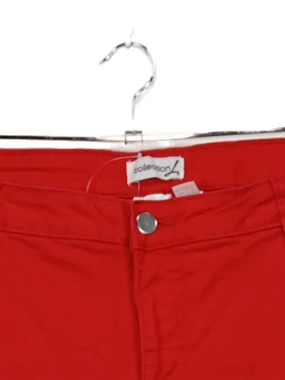 Collection L Damen Capri Hose Rot Gr. 48 Baumwolle Stoffhose