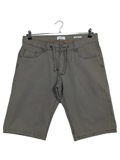 EDC Herren Cargo Shorts Tapered Fit Oliv Baumwolle Gr. W32/48