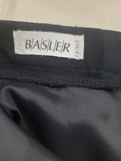 BASLER Bleistiftrock Damen Gr. 48 Dunkelblau Pink Paspel Business
