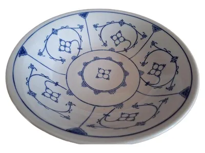 Kahla Porzellan Schale Indisch Blau Strohblume 22 cm Kobaltunterglasur