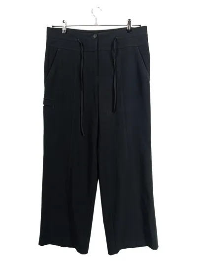 CAMBIO Damen Cargohose Schwarz Gr. 42 Wide Leg Stoffhose