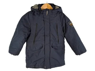 Name It Winterjacke Parka Kinder Blau Gr. 110 Kapuze Uni