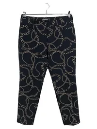 Cambio Stoffhose Damen L/40 Schwarz Kettenmuster Elegant Business 1
