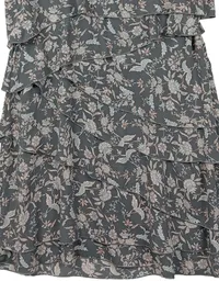 Alessa W. Collection Damen Kleid Gr. 46 Grau Blumenmuster Rüschen 3