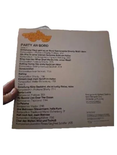 Amiga Vinyl LP Jo Kurzweg Party an Bord DDR Schlager Seemannslieder