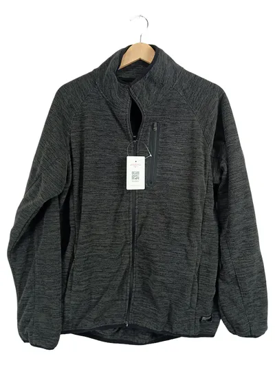 Broadway Fleecejacke Herren Grau Meliert Outdoor Polyester Gr. M