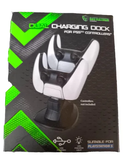 Battletron Dual Charging Dock Ladestation für PS5 Controller Schwarz