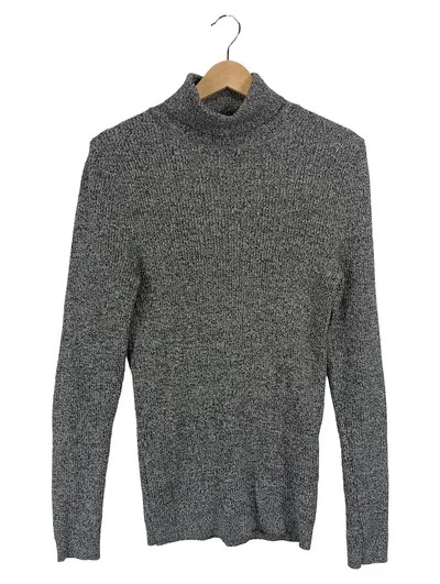 Pier One Rollkragenpullover Herren Gr. S Grau Meliert Baumwolle
