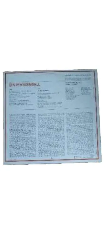 Ein Maskenball Giuseppe Verdi ETERNA Stereo Vinyl LP Oper Klassik