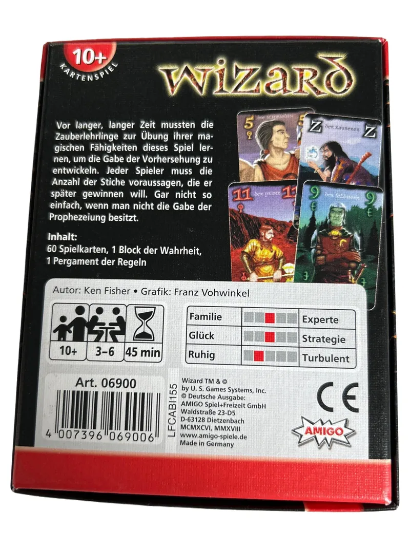 AMIGO Wizard Kartenspiel Stichspiel Strategie Magie 3-6 Spieler ab 10 J. 2