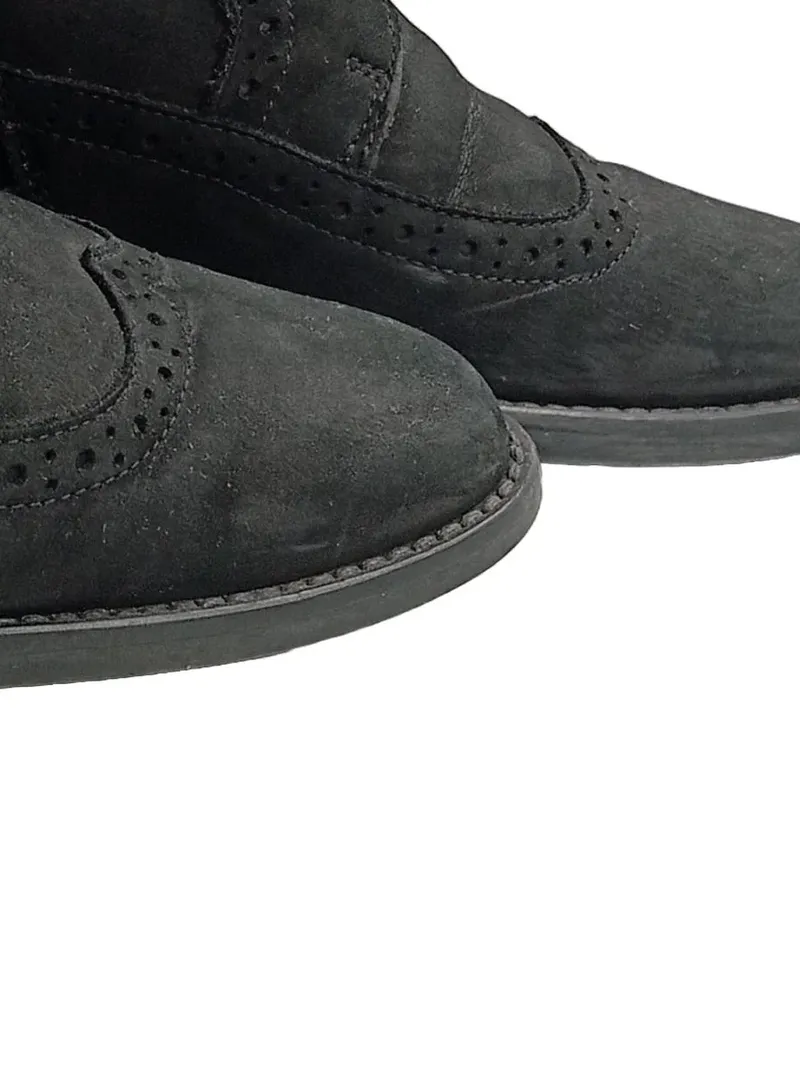Paul Green Damen Brogue Stiefelette Leder Schnürer Schwarz Gr. 39,5 2