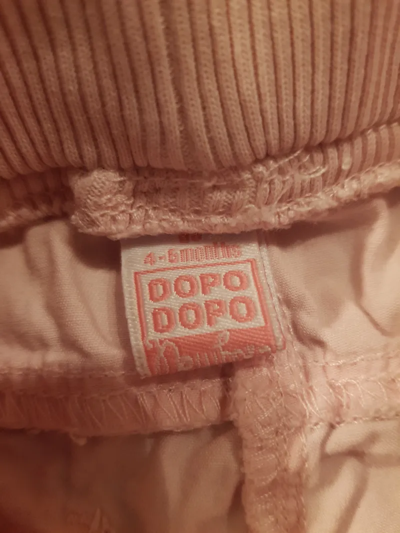 dopodopo Baby Mädchen Stoffhose Gr. 62 Rosa Pumphose Baumwolle 3