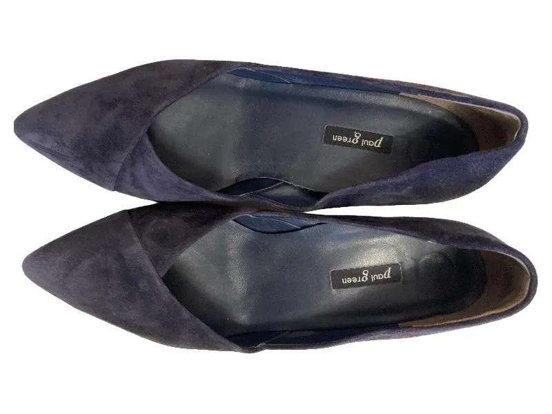 Paul Green Pumps Damen Blau Wildleder Elegant Business Gr. 39 6cm 3