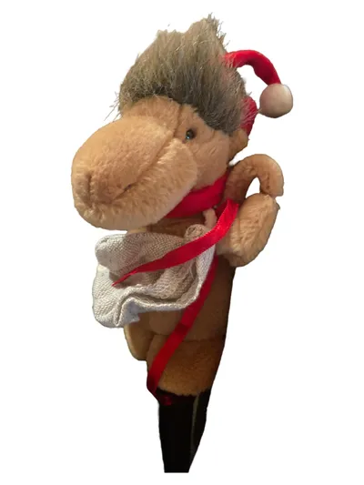 NICI Affe Kuscheltier Plüschtier Weihnachten Mütze Schal Braun 14 cm