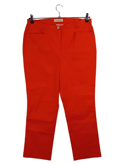 COSMA Nizza Stoffhose Damen Gr. 42 K21 Rot Baumwolle Klassisch NEU