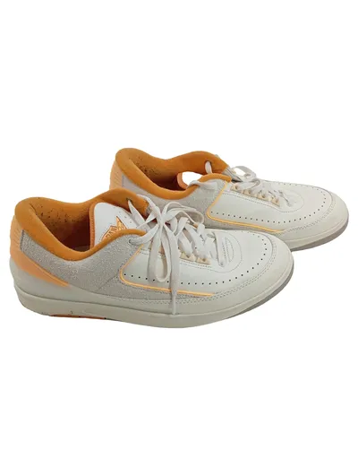 Nike Air Jordan 2 Retro Low Herren Sneaker Weiß Orange Gr. 45