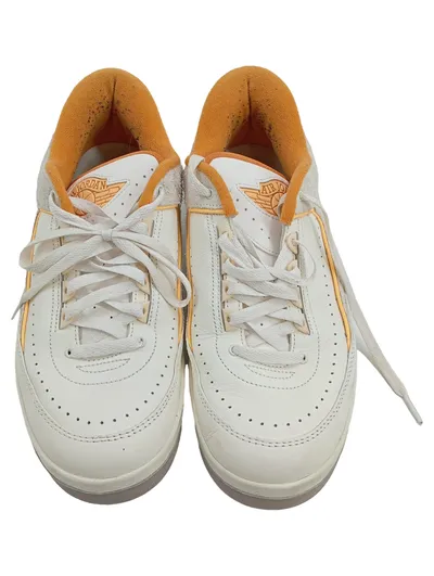 Nike Air Jordan 2 Retro Low Herren Sneaker Weiß Orange Gr. 45