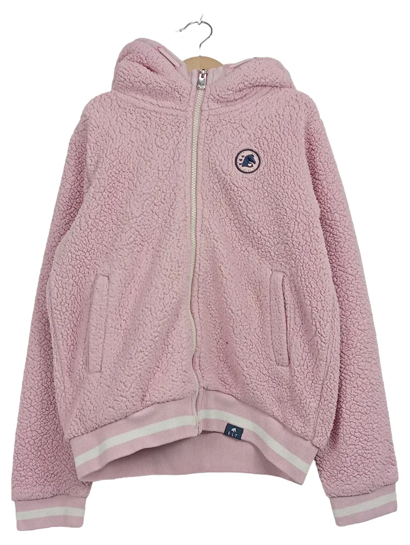 ELT Fleecejacke Mädchen Gr. 152/158 Rosa Teddy Kapuze Reißverschluss 1