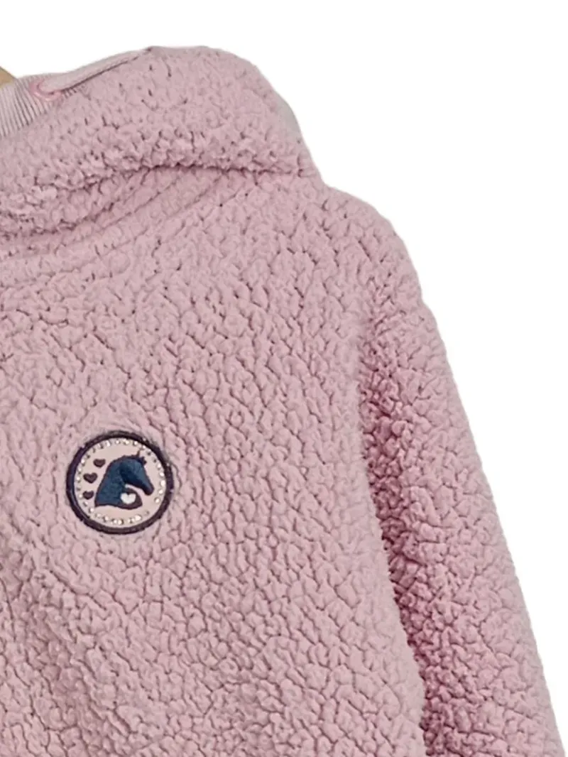 ELT Fleecejacke Mädchen Gr. 152/158 Rosa Teddy Kapuze Reißverschluss 2