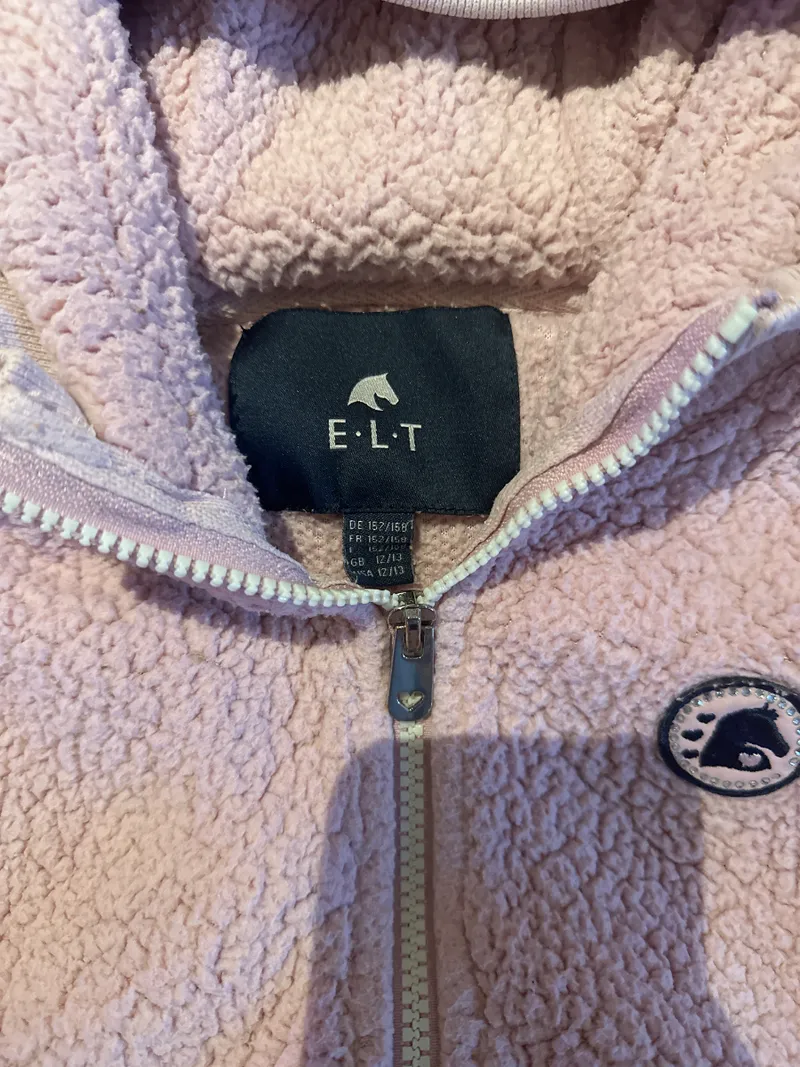 ELT Fleecejacke Mädchen Gr. 152/158 Rosa Teddy Kapuze Reißverschluss 4