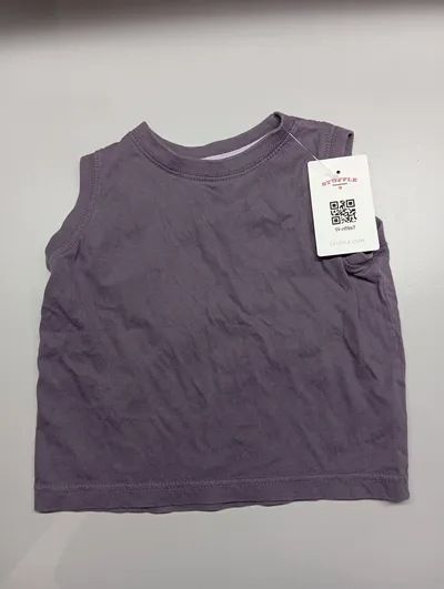 In Extenso Kinder T-Shirt Tanktop Gr. 92 Lila Ärmellos Baumwolle