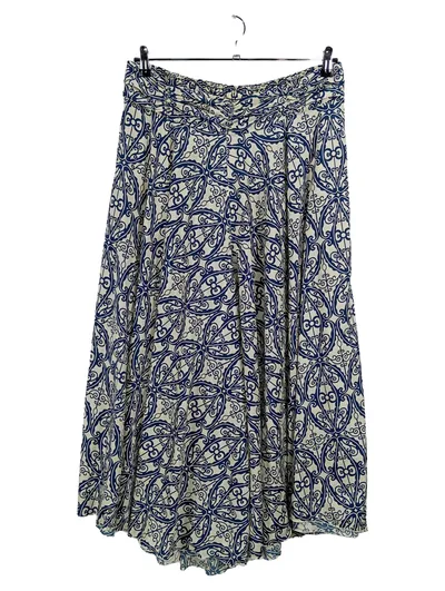 LASCANA Damen A-Linienrock Midirock Bohemian Blau Gr. 46 3XL