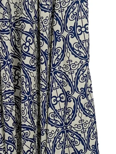 LASCANA Damen A-Linienrock Midirock Bohemian Blau Gr. 46 3XL