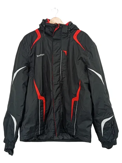 BENGER Skijacke Herren Gr. 54/XXL Schwarz Rot Winterjacke Funktionsjacke