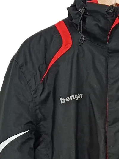 BENGER Skijacke Herren Gr. 54/XXL Schwarz Rot Winterjacke Funktionsjacke